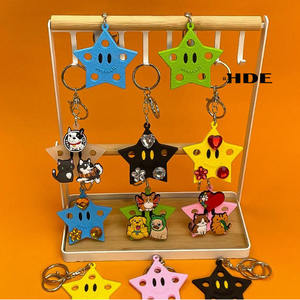 Llavero de Estrella Brillante en la Oscuridad, Colgante de PVC con Dibujos Animados, Cierre de Langosta para Mochilas, Llaves, Bolsos y Accesorios - Product Image 2