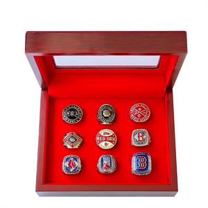 Juego de 9 Anillos de Campeón de los Boston Red Sox, Disponibles en Fábrica, Joyería Retro, Popular en Europa y América, Regalos de Joyería para Hombre - Product Image 6