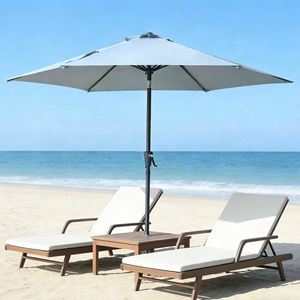 Parasol Plegable Impermeable para Exteriores con Poste Central de 2.3m, Manivela y Botón de Inclinación DC-UM-226 - Product Image 1