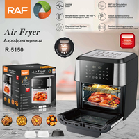 Freidora de Aire RAF 12L, Horno de 2000W con Pantalla Táctil y Asador para Pollo, Papas Fritas y Repostería, Uso Doméstico Familiar