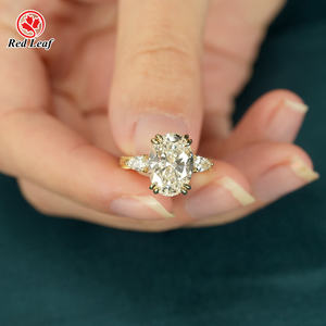 <span class=keywords><strong>Anello</strong></span> con Diamante Sintetico Redleaf con Certificato IGI, 1CT 2CT 5CT, Taglio Ovale, Oro 10K 14K 18K, <span class=keywords><strong>Anello</strong></span> Nuziale Personalizzato, <span class=keywords><strong>Anello</strong></span> di Fidanzamento con <span class=keywords><strong>Tre</strong></span> Pietre - Product Image 3