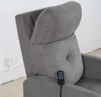 Fauteuil inclinable électrique en tissu avec télécommande, canapé individuel pour personnes âgées, mobilier de salon