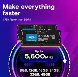 Kit de Memoria para Portátil DSM DDR5 32GB ECC 5600MHz 262-Pin SO-DIMM CL46 para Aplicaciones, Productos en Stock, Memoria para Portátil DDR5 de 16GB - Product Image 3