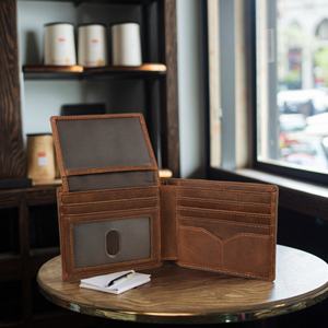 Portefeuille en cuir promotionnel de gros pour la mode, porte-cartes multi-fentes, portefeuille bifold avec fenêtre d'identification pour cadeaux d'affaires - Product Image 1