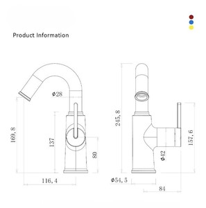 <span class=keywords><strong>Robinet</strong></span> <span class=keywords><strong>de</strong></span> lavabo moderne pour salle <span class=keywords><strong>de</strong></span> bain avec design anti-éclaboussures, mitigeur résistant à la corrosion avec cartouche céramique, finition gris anthracite pour balcon - Product Image 6