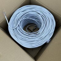 Kabel Ethernet UTP Cat5e Zonze 1000ft untuk Luar Ruangan 24AWG 305M Berbahan Tembaga dengan Selubung PVC untuk Komunikasi Dalam Ruangan