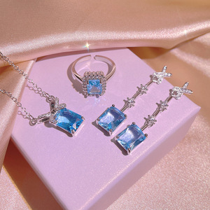 Collar plata safiro plata esterlina lindos encantos para la fabricación de joyas collares cadenas de plata para mujer collares de plata - Product Image 6