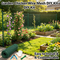 Kit de bricolage en treillis hexagonal en PVC vert sur mesure pour clôture de jardin, cage à volailles, artisanat