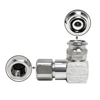 Connecteur à sertir TNC mâle à angle droit pour câble coaxial LMR400 50 Ohm, prise coaxiale RF TNC 90 degrés, stock direct usine