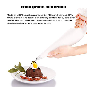 ชุดถุงบีบครีมแบบใช้แล้วทิ้ง ผลิตจากพลาสติกย่อยสลายได้ตามสั่ง พร้อมหัวบีบแบบต่างๆ สำหรับทำขนมเค้กและขนมอบ - Product Image 5