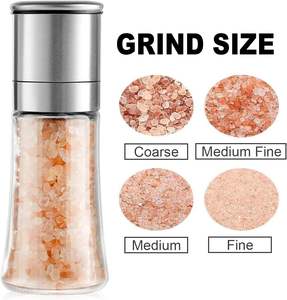 Accesorios de Cocina, Utensilios de Cocina, Molinillo de Especias de Acero Inoxidable, Molinillo de Pimienta Ajustable con Muela de Cerámica, Juego de Molinillos Manuales de Sal y Pimienta - Product Image 4