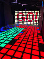 Jeu de sol interactif Cheerfun en acier inoxydable avec éclairage LED interactif pour enfants et adultes - Divertissement intérieur