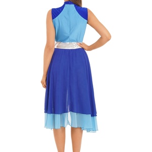 Robe de <span class=keywords><strong>danse</strong></span> de louange Costumes de <span class=keywords><strong>danse</strong></span> de culte liturgique <span class=keywords><strong>Tunique</strong></span> asymétrique de robe d'église - Product Image 2