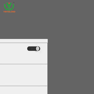 Yinlong Mobilier de bureau moderne en acier Armoire à colonnes mobile avec 3 tiroirs Classeur solide avec verrouillage par mot de passe - Product Image 5