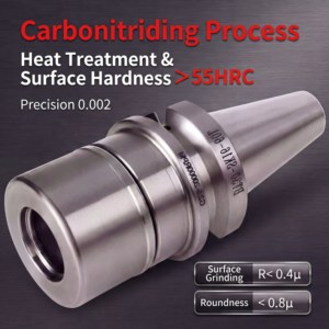 Porte-pinces HSK Huadi haute précision 20CrMnTi BT30/BT40/BT50, précision de 0,005 mm, équilibrage dynamique G2.5 pour CNC - Product Image 3