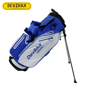 Konday biểu tượng tùy chỉnh 9 inch Trọng lượng nhẹ không thấm nước đứng Golf Túi Polyester mang đứng Golf Túi với dây kéo không thấm nước