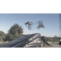 Coussin d'air géant gonflable d'extérieur avec rampe pour événements FMX, VTT, BMX – Airbag de saut pour cascades et grands sauts