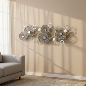 Espejos Decorativos de <span class=keywords><strong>Pared</strong></span> para Interiores del Hogar, 121.92*5.72*43.82CM, Marrón, <span class=keywords><strong>Blanco</strong></span>, Dorado, <span class=keywords><strong>Espejo</strong></span> Decorativo Moderno para <span class=keywords><strong>Pared</strong></span> - Product Image 1