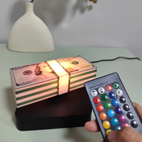 HCNT - Lámpara Nocturna Creativa con Modelo de Dinero Levitante Magnético, Luz de 16 Colores, Control Remoto, un Producto Moderno y Tecnológico