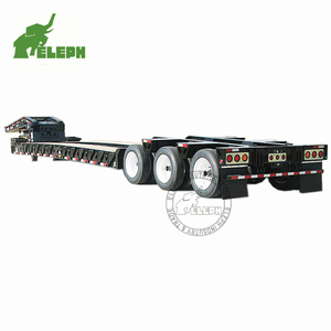 Semirremolque <span class=keywords><strong>de</strong></span> Acero <span class=keywords><strong>de</strong></span> 3 Ejes, Desmontable, <span class=keywords><strong>de</strong></span> Cama Baja, con Cuello <span class=keywords><strong>de</strong></span> Cisne, para Transporte <span class=keywords><strong>de</strong></span> Excavadoras y Montacargas <span class=keywords><strong>de</strong></span> 50 Toneladas, Carga Frontal - Product Image 4