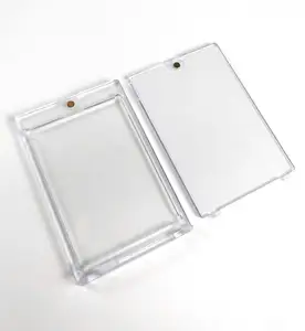 180PT Transparency Magnetic Card Holders Hard Card Case Protectors Fit Compatible With Standard Size