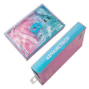 4 6 piedi potenza Mobile Usb tipo C cavo dati di ricarica rapida imballaggio Pp Pvc finestra trasparente rosa trasparente scatola di <span class=keywords><strong>plastica</strong></span> - Product Image 1