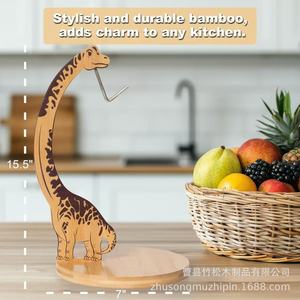 Support à fruits en bois massif en forme de dinosaure pour la cuisine - Product Image 5