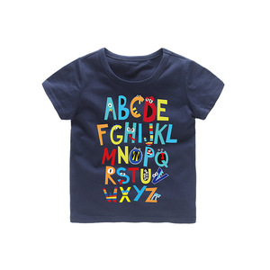 Camiseta de Verano Nueva para Niños y Niñas de 2 a 7 Años, Cómoda, de Algodón, con Estampado de Letras, de Manga Corta, al por Mayor - Product Image 4