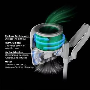 Aspirateur à ongles de troisième génération en métal 220V avec éclairage et support de bureau, collecteur de poussière - Product Image 5