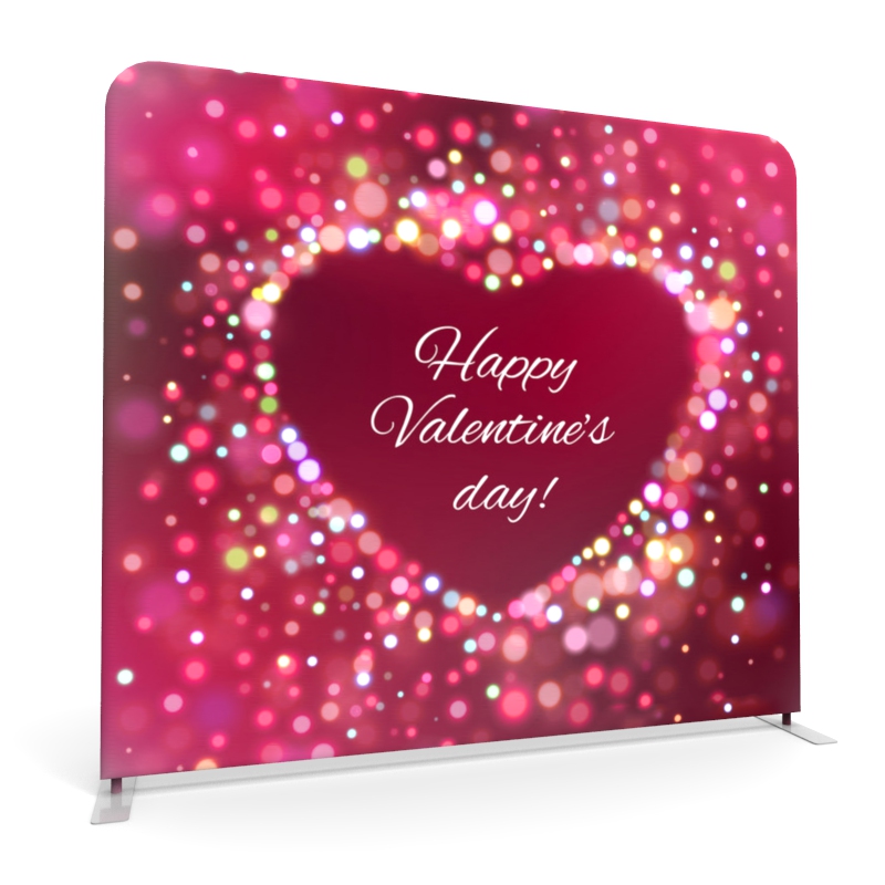 Свадебные цветы, алюминиевое двухстороннее украшение для сцены, задняя панель из ткани, товары для вечеринки, тканевый Натяжной фон, подставка под заказ