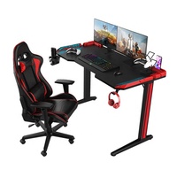 Table de jeu de bureau d'ordinateur réglable avec lumière LED