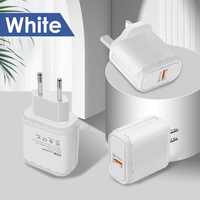 Chargeur de téléphone portable à motif écossais en dentelle, prix d'usine, bloc de charge USB QC 3.0, adaptateur mural rapide pour téléphone portable, UE, États-Unis, Royaume-Uni