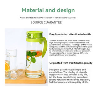 Ensemble de tasses à eau modernes en verre transparent grande capacité 1300/250 ml, résistantes aux micro-ondes et au lave-vaisselle, résistantes aux hautes températures, design tendance - Product Image 6