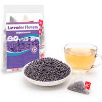 Reine Lavendel-Blütenteebeutel 100% Natürlich Pyramidenförmig Koffeinfrei Entspannungs- und Schlafritual Einzeln Verpackt 30 Gesundheitsteebeutel