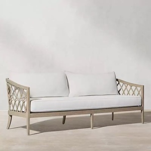 Canapé d'extérieur, villa haut de gamme en bois de teck, balcon, <span class=keywords><strong>jardin</strong></span>, cour, maison d'hôtel, chaise nordique de loisirs d'extérieur en bois massif - Product Image 4