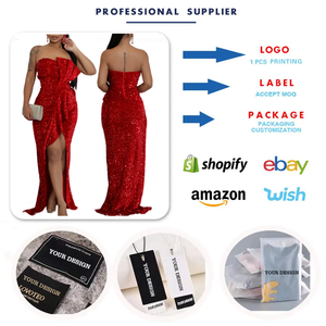 Vestido <span class=keywords><strong>de</strong></span> Noche Elegante C8651 <span class=keywords><strong>de</strong></span> Alta Calidad para <span class=keywords><strong>Mujer</strong></span>, Sin Tirantes, Espalda Descubierta, Sin Mangas, Ajustado, con Lentejuelas, Largo, para Fiesta o Graduación - Product Image 3