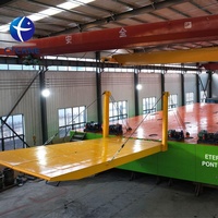 Plateforme de travail flottante en acier enduit résistant à la corrosion, de qualité industrielle, avec pieds hydrauliques, marque ETERNE, classe ABS