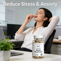 Cápsulas de Extracto de Café de Hongo Reishi en Oferta, Veganas, Orgánicas, Antioxidantes, con Esporas de Ganoderma Lucidum, Hierbas para el Apoyo Inmunológico
