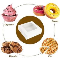 Caja personalizada para magdalenas, caja de embalaje con ventanas transparentes de plástico con su logotipo