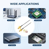 Câble coaxial RF à faible perte U.FL vers SMA femelle traversant 1,13 mm 50 Ohms en cuivre massif pour routeur WiFi, GPS, module IoT