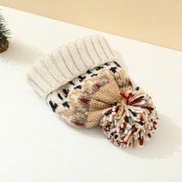 Gorro de Invierno de Moda Otoño-Invierno al por Mayor, Gorro de Punto Jacquard de Alta Calidad con Pompón, Unisex, Transpirable e Impermeable