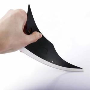 Outil de pose de film pour voiture en forme de poisson, raclette pour film de fenêtre, outil d'installation d'autocollants de voiture, raclette pour film vinyle en fibre de carbone, outil de nettoyage ménager - Product Image 5