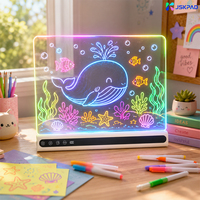 Veilleuse d'ambiance populaire en vente directe d'usine, batterie 1500 mAh, chargement USB-C, décoration domestique, tableau de dessin LED