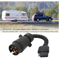 Anhänger Draht adapter Stecker 7Way EU Round to 4Way US Flat Coiled Kabelst ecker 7Pin bis 4Pin ABS Messing für die meisten Anhänger RV