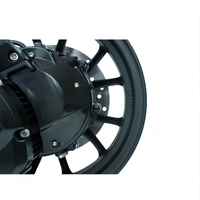 Ensemble moteur à broches de 12*3,0 pouces 5000W PMSM IP67 avec encodeur à entraînement latéral X155A-36H 72V 6000RPM pour moto électrique