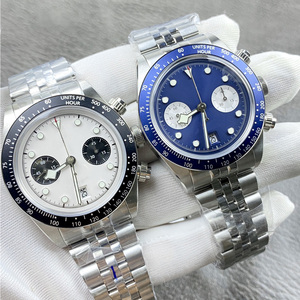 Reloj Automático Cronógrafo de Lujo de 41 mm con Cristal de Zafiro, Correa de Cinco Eslabones de Acero Inoxidable, Reloj de Pulsera Mecánico Resistente al Agua - Product Image 5