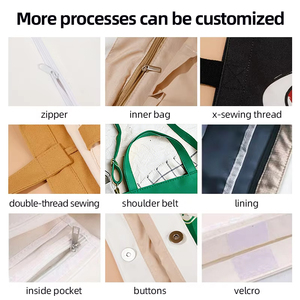 BSCI認証取得 大容量 オリジナルロゴ印刷 韓国スタイル エコフレンドリー キャンバス ショッピングトートバッグ（スーパーマーケット向け） - Product Image 5