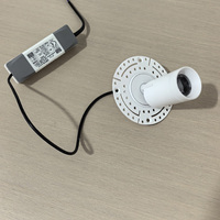 Spot LED encastrable sans cadre 3W 5W CRI95 anti-éblouissement orientable pour découpe de 40mm, spot encastrable pour plâtre