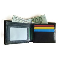 Dompet Lipat Klasik Kulit Buaya Asli Hitam Mewah untuk Pria, Dompet Pendek Lipat Dua Kulit Aligator Asli