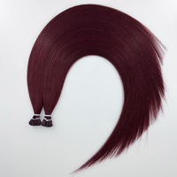 Extensiones de cabello humano real Remy ruso de la mejor calidad, extensiones de cabello con puntas prepegadas de 22 pulgadas